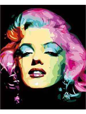 Marsilyan- Kanvas Marilyn Monroe Renkli Sayılarla Boyama Seti Rulo