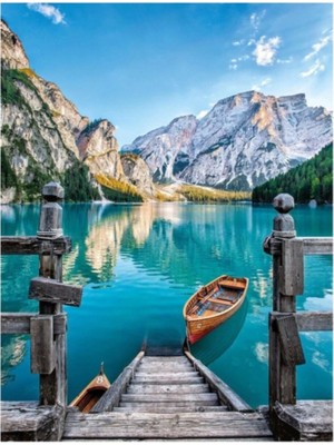 Marsilyan- Kanvas Italya Braies (Prags) Gölü Sayılarla Boyama Seti Rulo