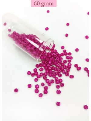 Just Cheap Store Dökme Cam Kum Boncuk Büyük Boy (6/0) 4 mm - 60 Gram - Açık Mor - BNC130