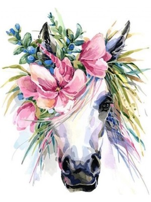 Marsilyan- Kanvas Unicorn Sayılarla Boyama Seti Rulo