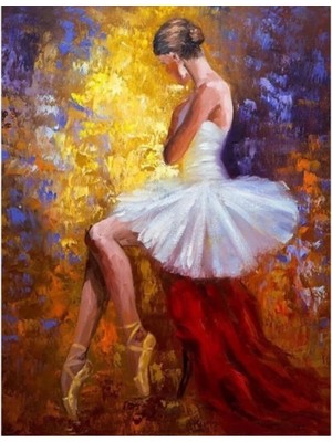 Marsilyan- Kanvas Balerin Sayılarla Boyama Seti Rulo