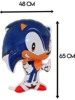 Bkmc Party Sonic Doğum Günü Folyo Balonu Sonic Boom Folyo Balon Süper Sonik Temalı Parti Balonu Kirpi