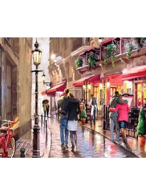 Marsilyan- Kanvas Sevgi Yolu Sayılarla Boyama Seti Rulo