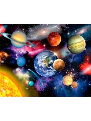 Marsilyan- Kanvas Uzay ve Gezegenler Sayılarla Boyama Seti Rulo