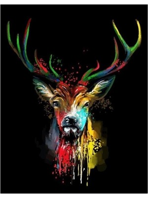 Marsilyan- Kanvas Renk ve Geyik Sayılarla Boyama Seti Rulo