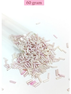 Just Cheap Store Uzun Boru Kesme Boncuk Çap 2mm Uzunluk 10 mm - 60 Gram - Mat Beyaz - BNC302