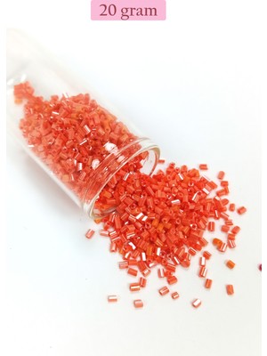 Just Cheap Store Kesme Cam Boncuk 2mm - 20 Gram - Mercan Kırmızı -BNC310