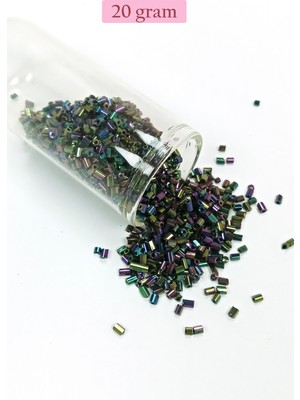 Just Cheap Store Kesme Cam Boncuk 2mm - 20 Gram - Parlak Alacalı -BNC304