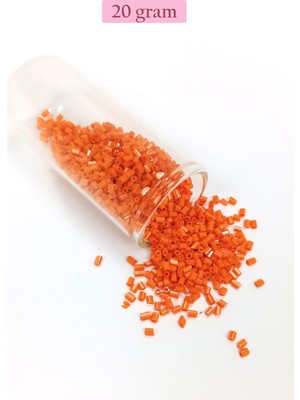 Just Cheap Store Kesme Cam Boncuk 2mm - 20 Gram - Turuncu -BNC305