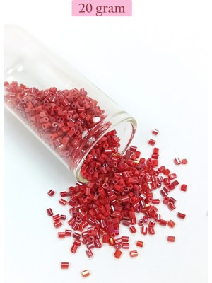 Just Cheap Store Kesme Cam Boncuk 2mm - 20 Gram - Koyu Kırmızı -BNC322