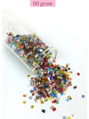 Just Cheap Store Kesme Cam Boncuk 2mm - 60 Gram - Karışık Renkli - BNC357