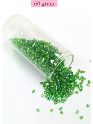 Just Cheap Store Kesme Cam Boncuk 2mm - 60 Gram - Şeffaf Yeşil - BNC355