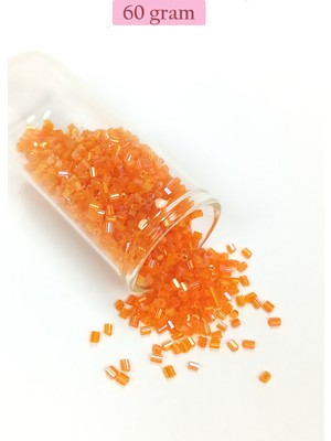 Just Cheap Store Kesme Cam Boncuk 2mm - 60 Gram - Şeffaf Turuncu - BNC362