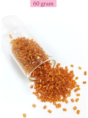 Just Cheap Store Kesme Cam Boncuk 2mm - 60 Gram - Şeffaf Koyu Turuncu - BNC375