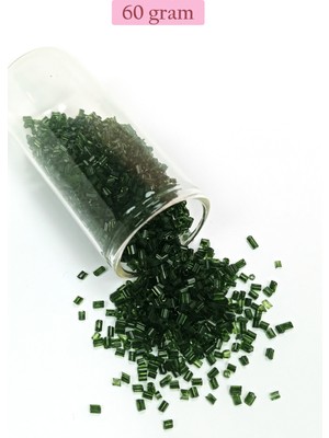 Just Cheap Store Kesme Cam Boncuk 2mm - 60 Gram - Şeffaf Koyu Yeşil - BNC367