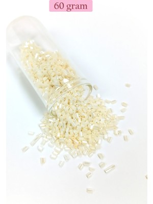 Just Cheap Store Kesme Cam Boncuk 2mm - 60 Gram - Krem - BNC384