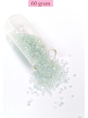 Just Cheap Store Kesme Cam Boncuk 2mm - 60 Gram - Şeffaf Beyaz - BNC368