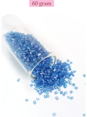 Just Cheap Store Kesme Cam Boncuk 2mm - 60 Gram - Şeffaf Mavi - BNC374