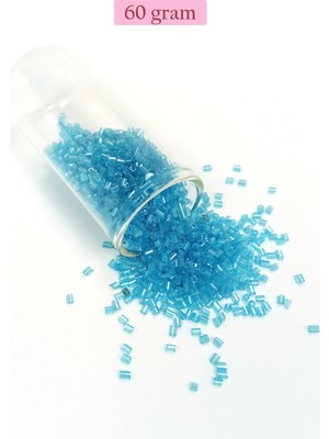 Just Cheap Store Kesme Cam Boncuk 2mm - 60 Gram - Şeffaf Turguaz - BNC397