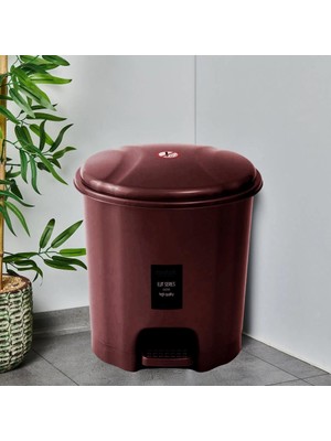 Motek Elit Pedallı Plastik Çöp Kovası Iç Kovalıı 22 Lt-Mürdüm
