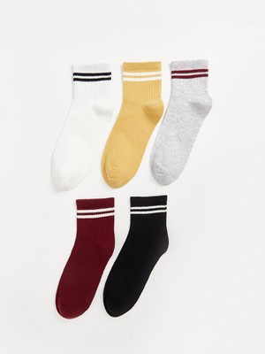 Çizgili Kadın Soket Çorap 5'li Paket