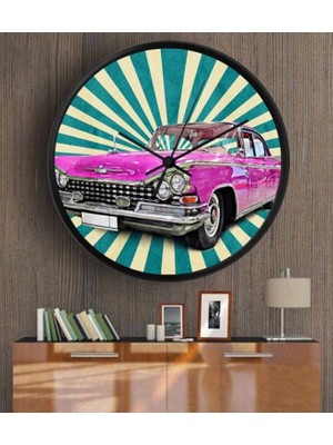 Marsilyan- Dekoratif 3D Baskı Yuvarlak Duvar Saati-41