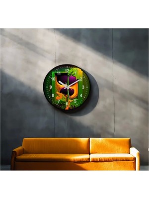 Marsilyan- Dekoratif 3D Baskı Geometrik Desen Yuvarlak Duvar Saati -140