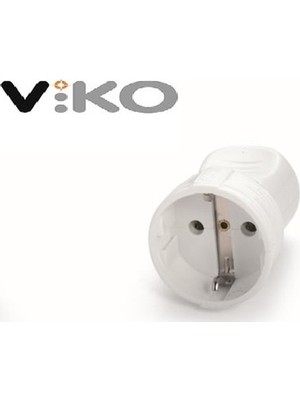 Viko Topraklı Dişi Fiş - Beyaz ( 50 Adet )