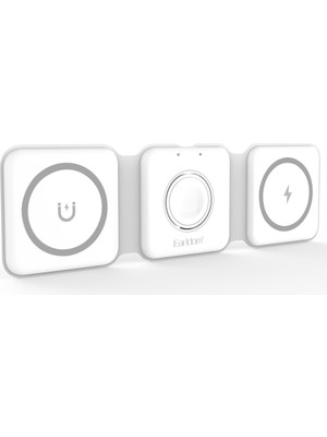 Earldom WC20 3in1 Katlanabilir Masaüstü Kablosuz Şarj Standı