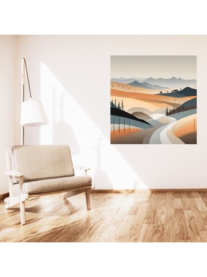 Minimalist Doğa ve Manzara Doğa ve Yol Çerçevesiz Pvc Tablo