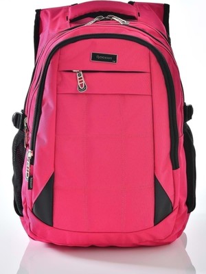 Relaxion 2227 Pembe Su Geçirmez Astarlı Kumaş Sırt Çantası