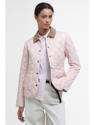 Barbour Deveron Kapitone Ceket PI14 Primrose Pink/ıce White