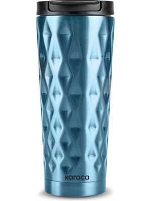 Karaca El Termosu 500 ml Paslanmaz Çelik Diamond Blue Sızdırmaz Kapak 6 Saat Isı Koruma Özellikli