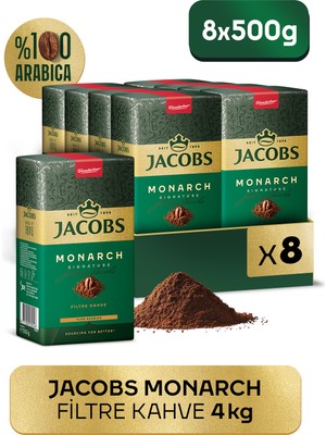 Set 8 adet Jacobs Monarch Filtre Kahve 500 gr