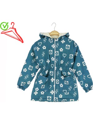 Kız Çocuk Mont Kapüşonlu Kürklü