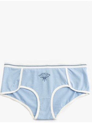 Koton Pamuklu Ekstra Yüksek Bel Baskılı Hipster Kadın Külot