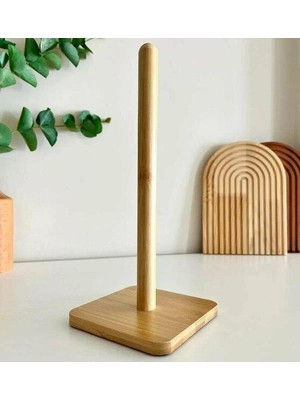 Mavi Trend Dekoratif Ahşap Kağıt Havluluk Peçetelik Tezgah Üstü Kağıt Havluluk Rulo Peçetelik - Kare