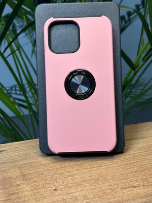 Apple iPhone 13 Pro Max Özel Darbe Emici Dış Sert Pc Kapak Sert Kauçuk Silikon A+ Koruma Yüzük ve Stand Özellikli Gennhold Kılıf