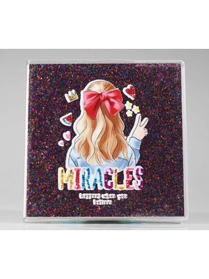 Karışık renkli Simli kapak Mıracles Küçük çizgili defter