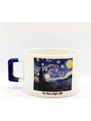 The Lucid Lab The Starry Night - Yıldızlı Gece U Kulplu Kupa