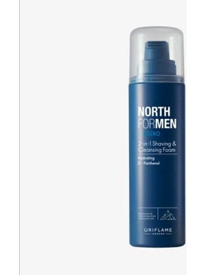 Oriflame North For Men Subzero 2'si 1 Arada Tıraş ve Temizleme Köpüğü 200 ml Erkekler İçin Özel Formül