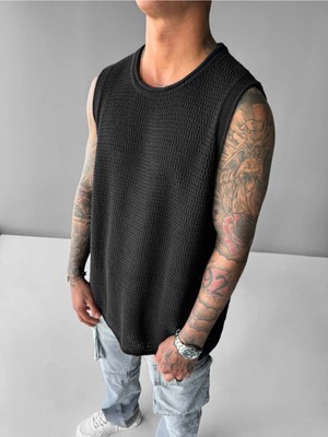 Nefes Alabilir Pamuklu Oversize Sıfır Kol Tişört Terletmez Fileli Atlet Rahat ve Şık Yazlık Seçim