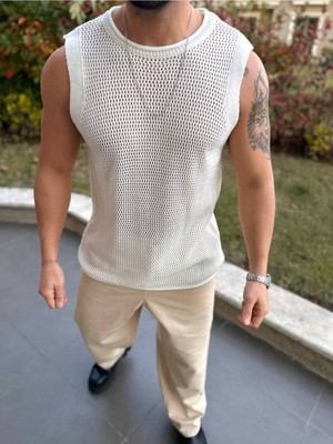 T-Shirt Nefes Alabilen Terletmez Pamuklu Fileli Tişört Oversize Tshirt Sıfır Kol Tişört Atlet