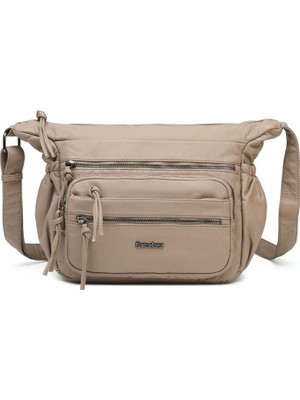 Yıkama Deri Askılı Kadın Postacı Çantası 21K Barcelona 1919