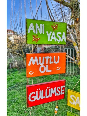 Nsn Ahşap Dünyası 3 Lü Minik Pano Set,8×15 cm.lik Ahşap Ağaç Süsü, Kişiselleştirilebilir Ürün