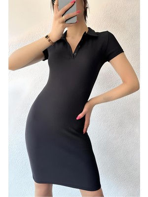 ribana Polo Yaka, Kısa Kollu Elbise