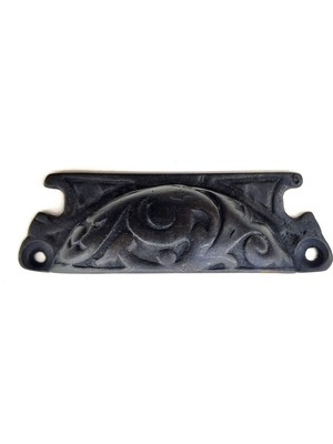 ForWhat Hobi Mobilya Tasarımı İçin 30X90 mm Antika Oksit Pirinç Lale Tas Kapı Kulbu