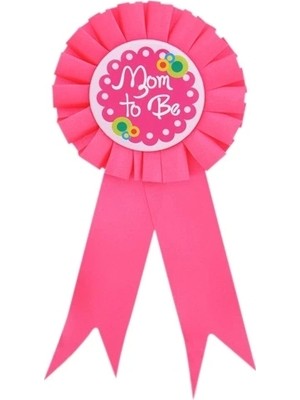 ENG Nessiworld Mom To Be Yazılı Rozet Pembe Renk