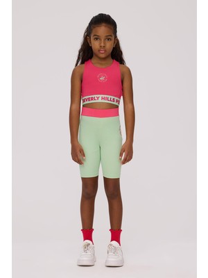 Beverly Hills Polo Club Kız Çocuk Pembe Crop Top