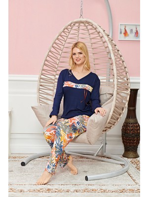 Nnstartshopping  Bayan Uzun Kollu Pijama Takımı Model No 7572